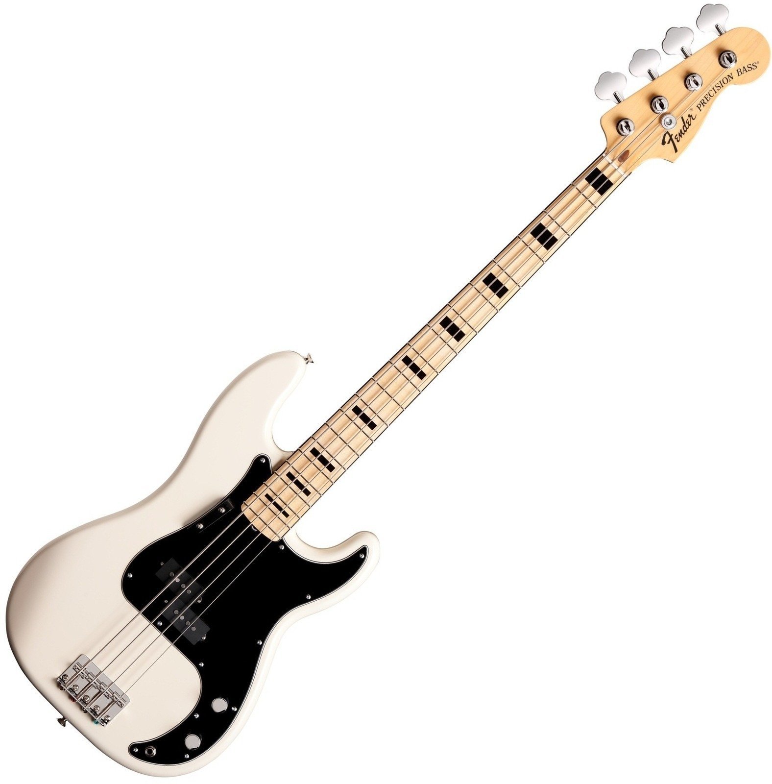 4-kielinen bassokitara Fender 70s Precision Bass Olympic White