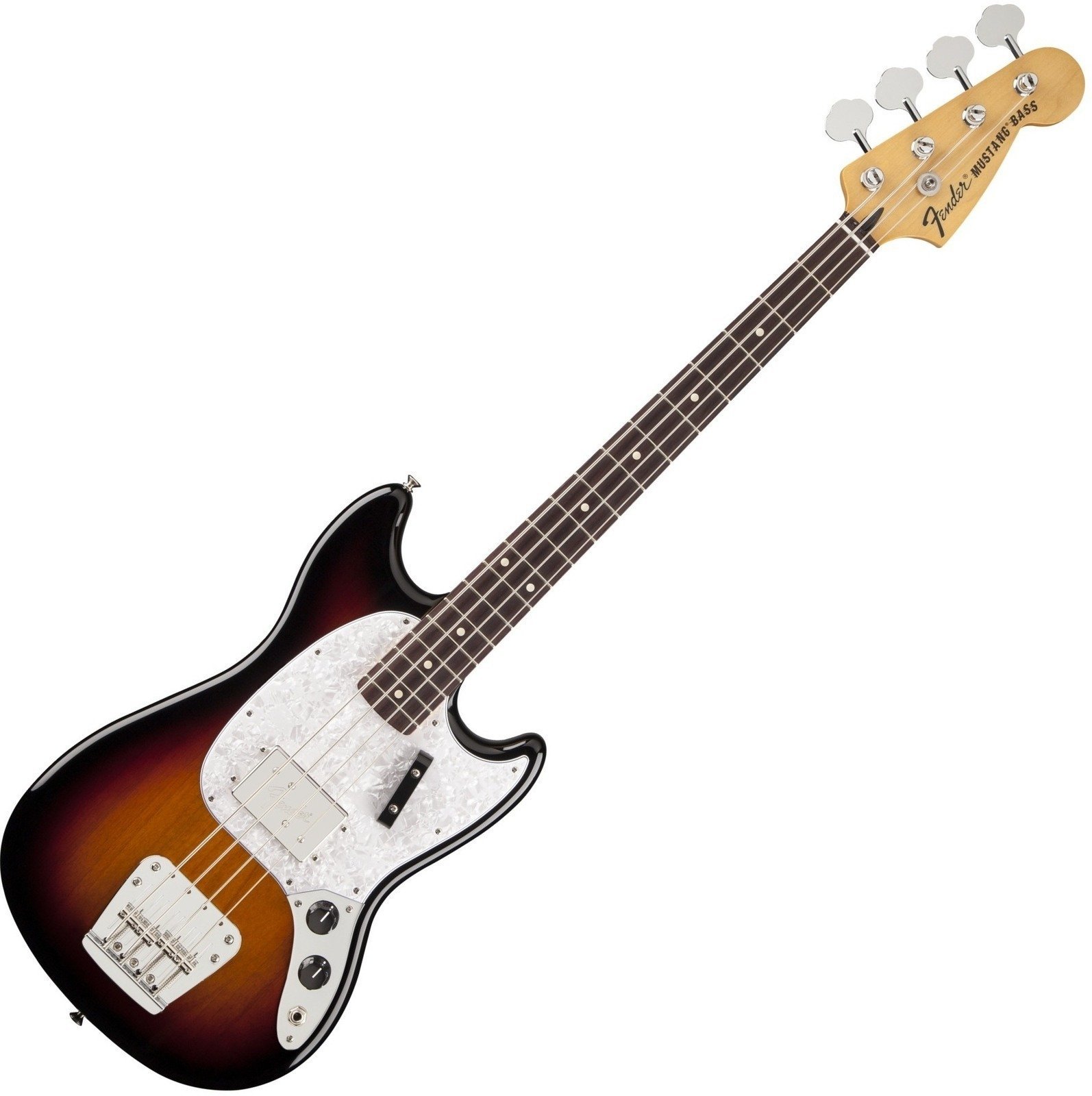 Baixo de 4 cordas Fender Pawn Shop Mustang Bass 3 Color Sunburst