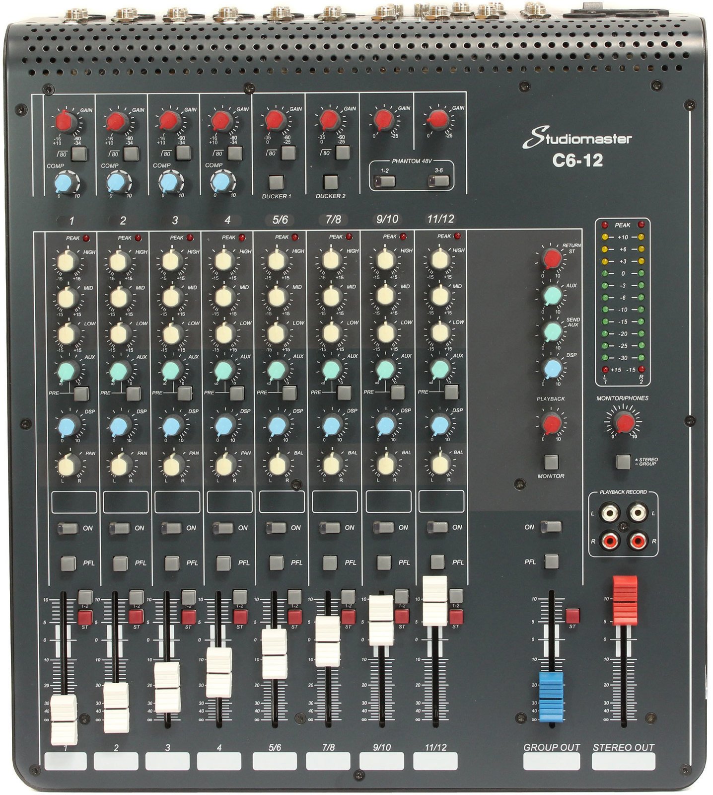 Analógový mixpult Studiomaster C6-12
