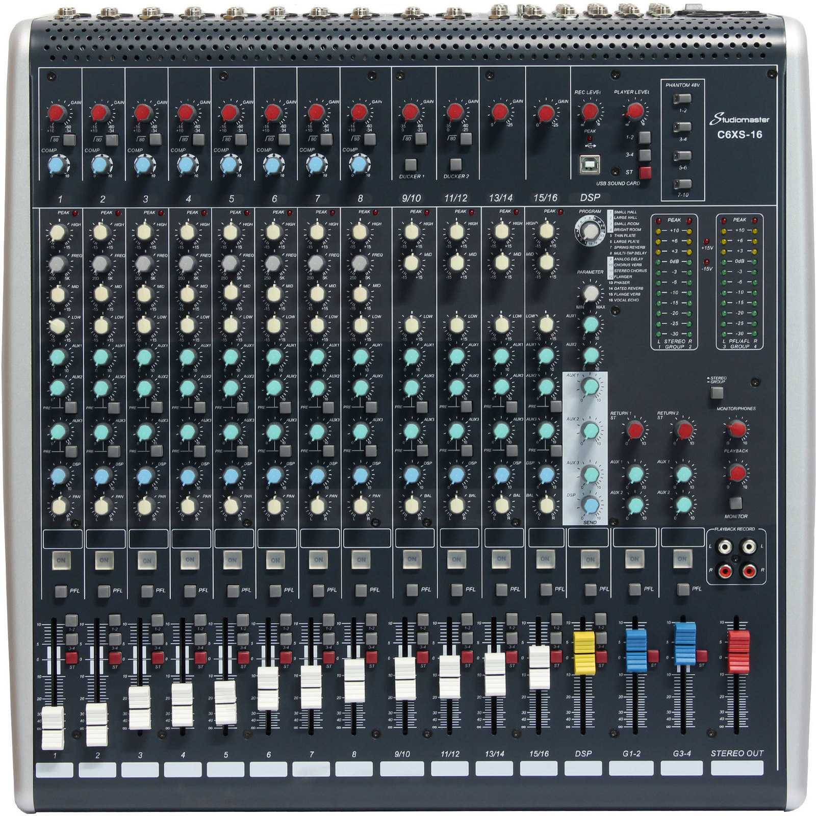 Analogový mixpult Studiomaster C6XS-16