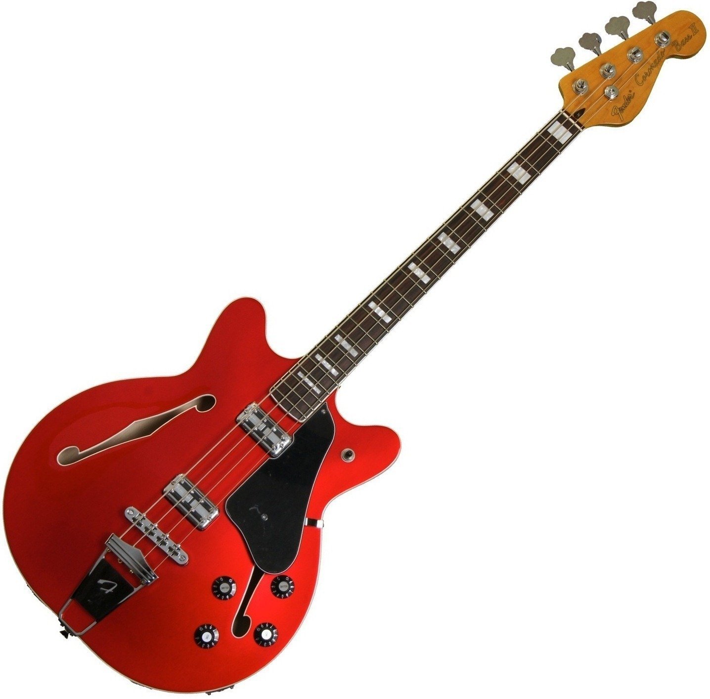 Semi-akustisk basguitar Fender Coronado Bass Candy Apple Red