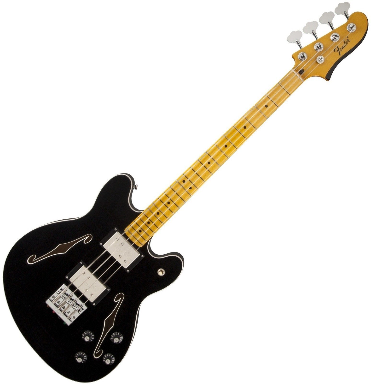 Semi-acoustic Bassguitar Fender Starcaster Bass Black