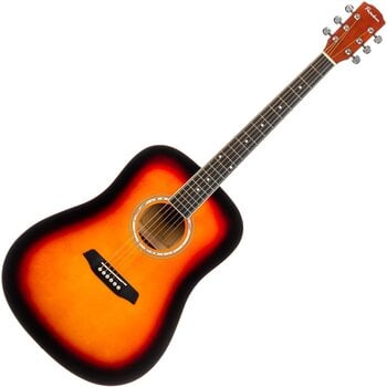 Dreadnought Guitar Pasadena PD-10 Vintage Sunburst Dreadnought Guitar - 1