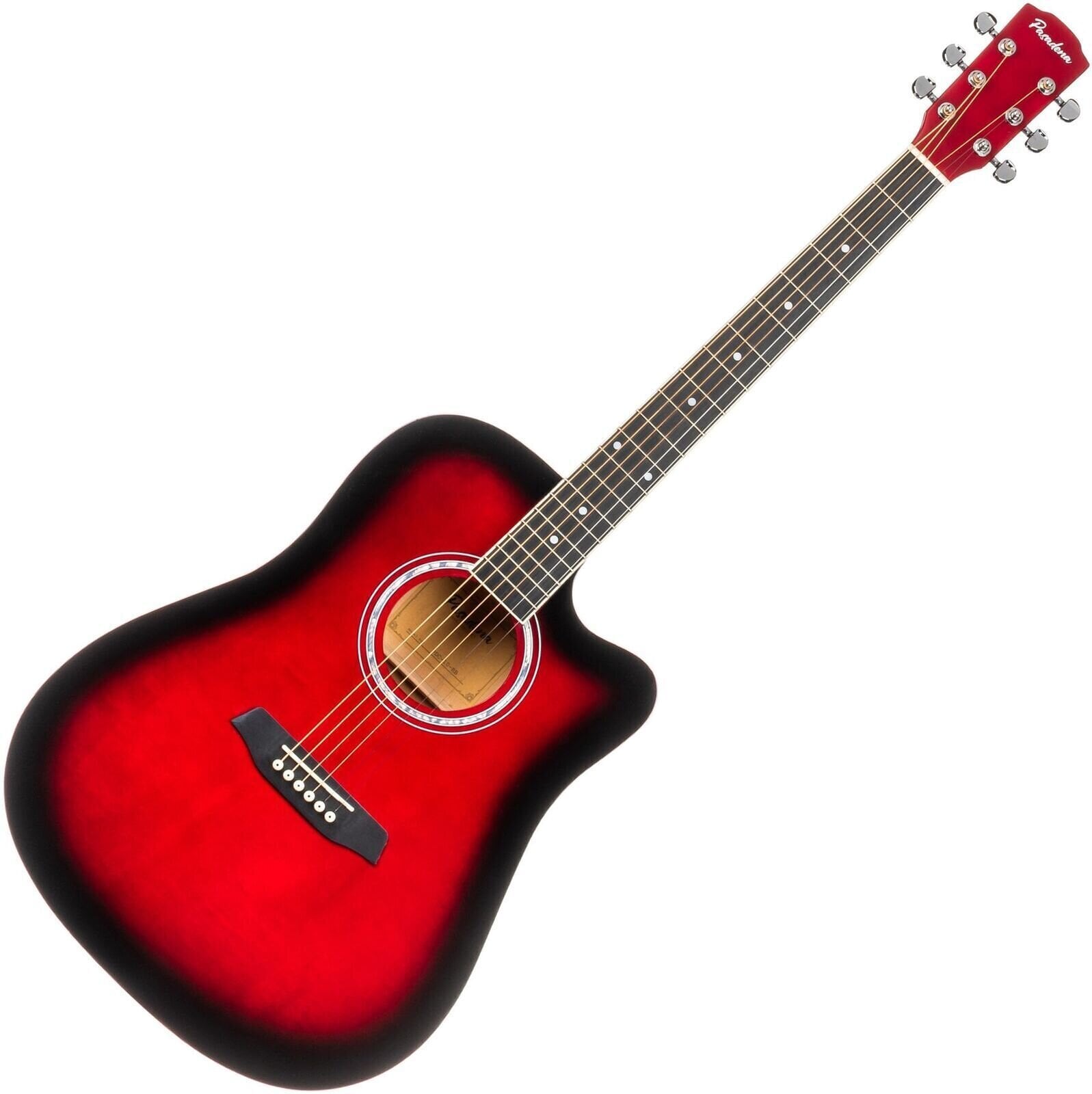 Dreadnought Guitar Pasadena PDC-10 Red Burst Dreadnought Guitar