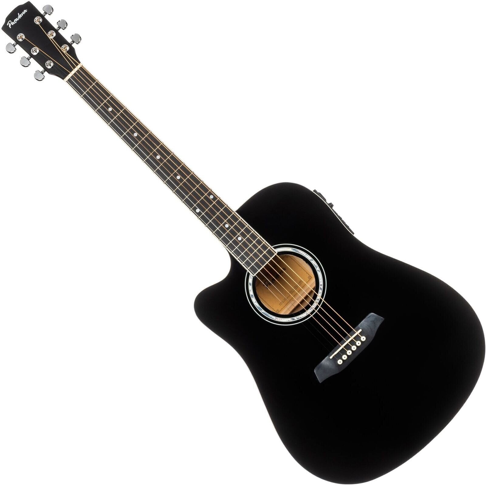 Dreadnought Elektro-Akustikgitarren Pasadena PDC-10LE Black Dreadnought Elektro-Akustikgitarren