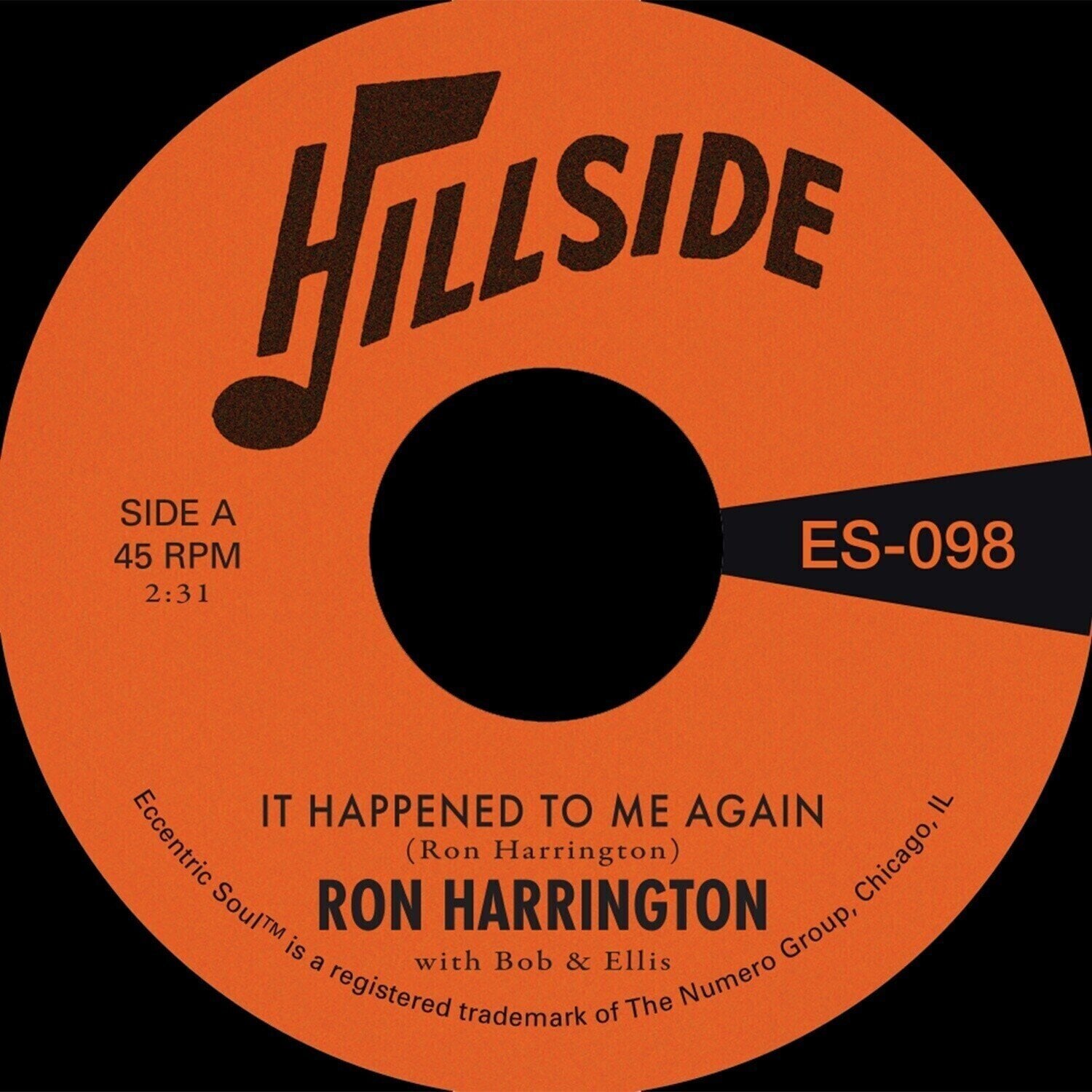 Vinyl Record Ron Harrington & Bob & Ellis - It Happened To Me Again (Reissue) (7")