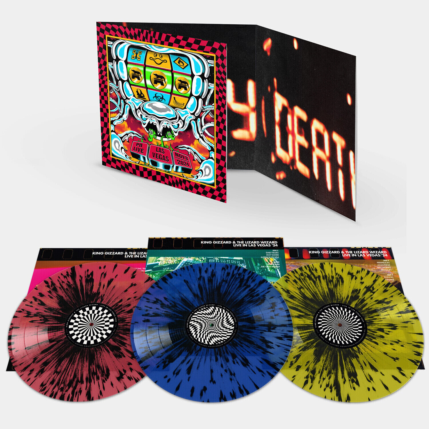 Schallplatte King Gizzard And The Lizard Wizard - Live in Las Vegas '24 (Gatefold Sleeve) (Coloured) (3 LP)