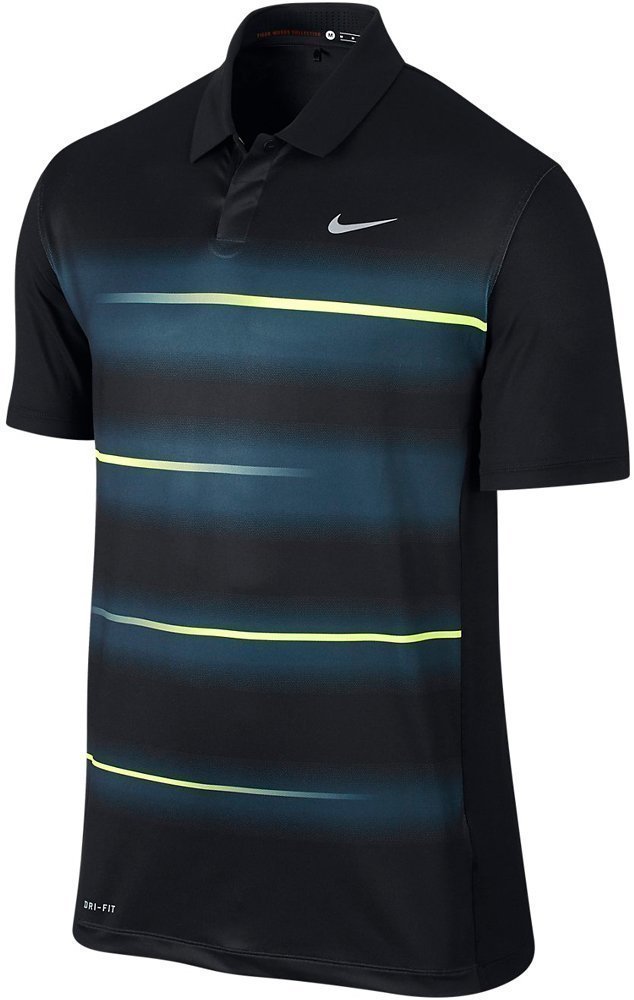 Polo majice Nike Tiger Woods Vapor Trail Mens Polo Shirt Black/Grey M