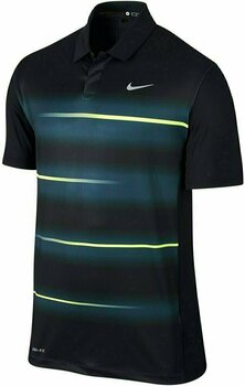 Polo Shirt Nike Tiger Woods Vapor Trail Mens Polo Shirt Black/Grey M - 1