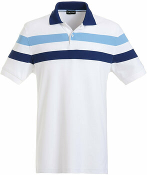 Polo-Shirt Golfino Hooped Herren Poloshirt Optic white 54 - 1