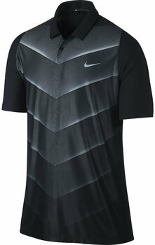Polo Shirt Nike Tiger Woods Ventilation Max Hypercool Fade Mens Polo Shirt Black/Wolf Grey/Black/Reflective Silver M - 1