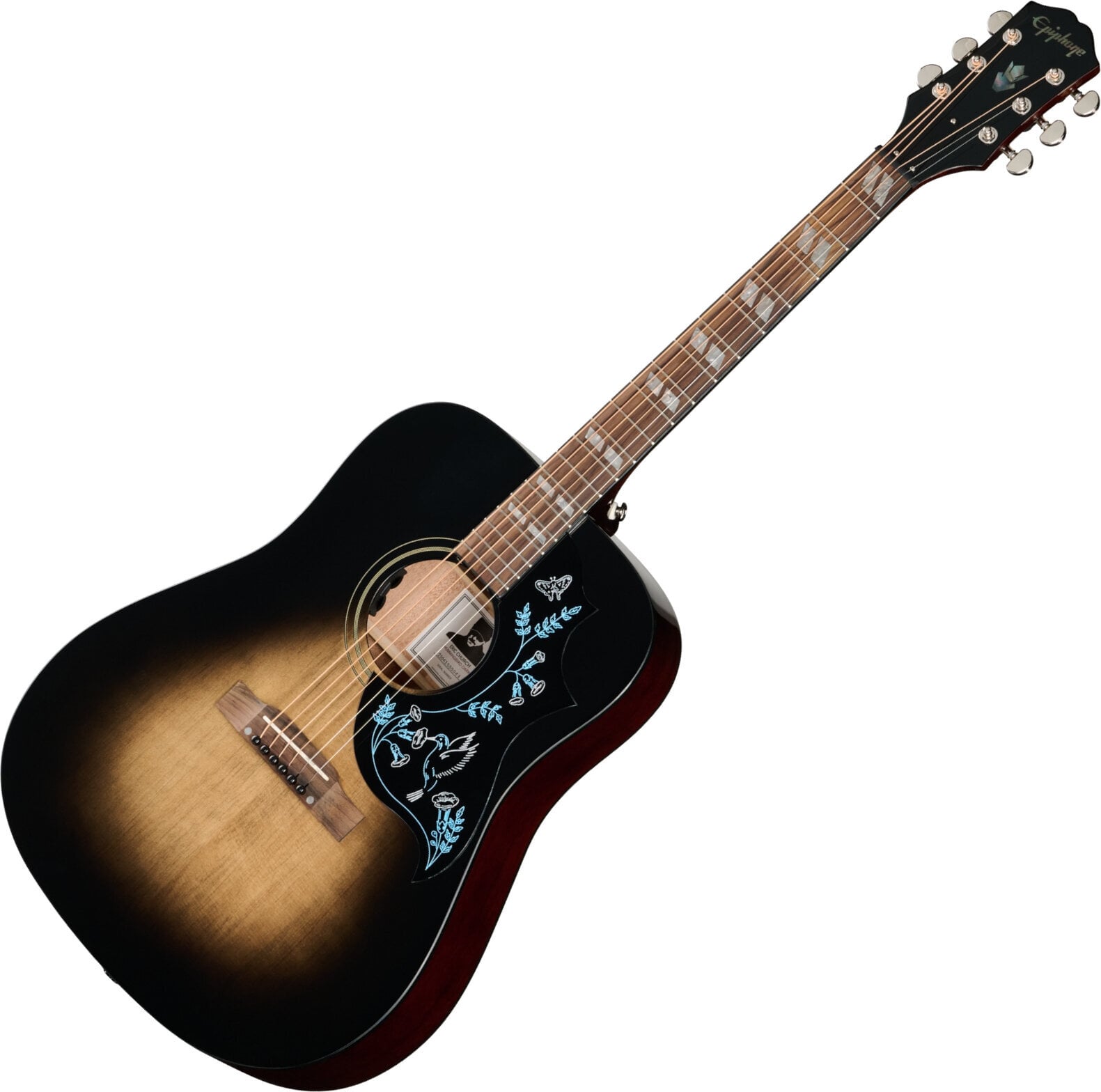 guitarra eletroacústica Epiphone Eric Church Hummingbird Dark Cobra Burst guitarra eletroacústica
