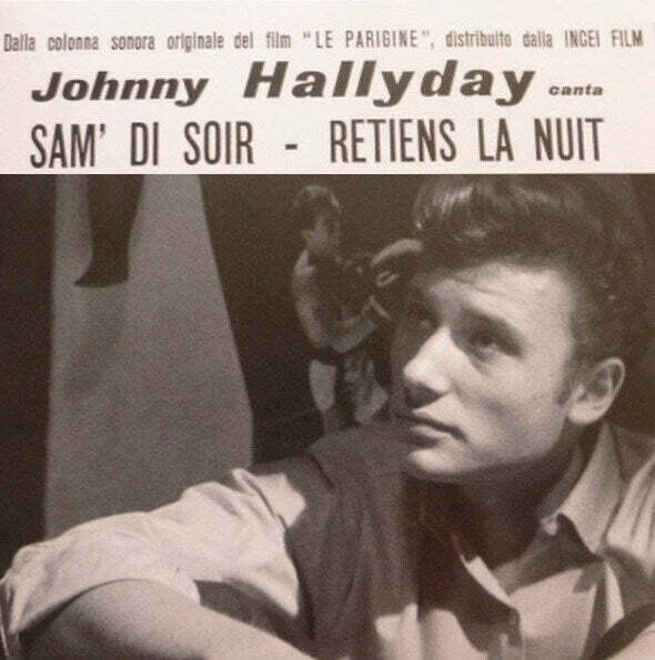 Vinylskiva Johnny Hallyday - Sam'di Soir / Retiens La Nuit (Limited Edition) (Grey Coloured) (EP)