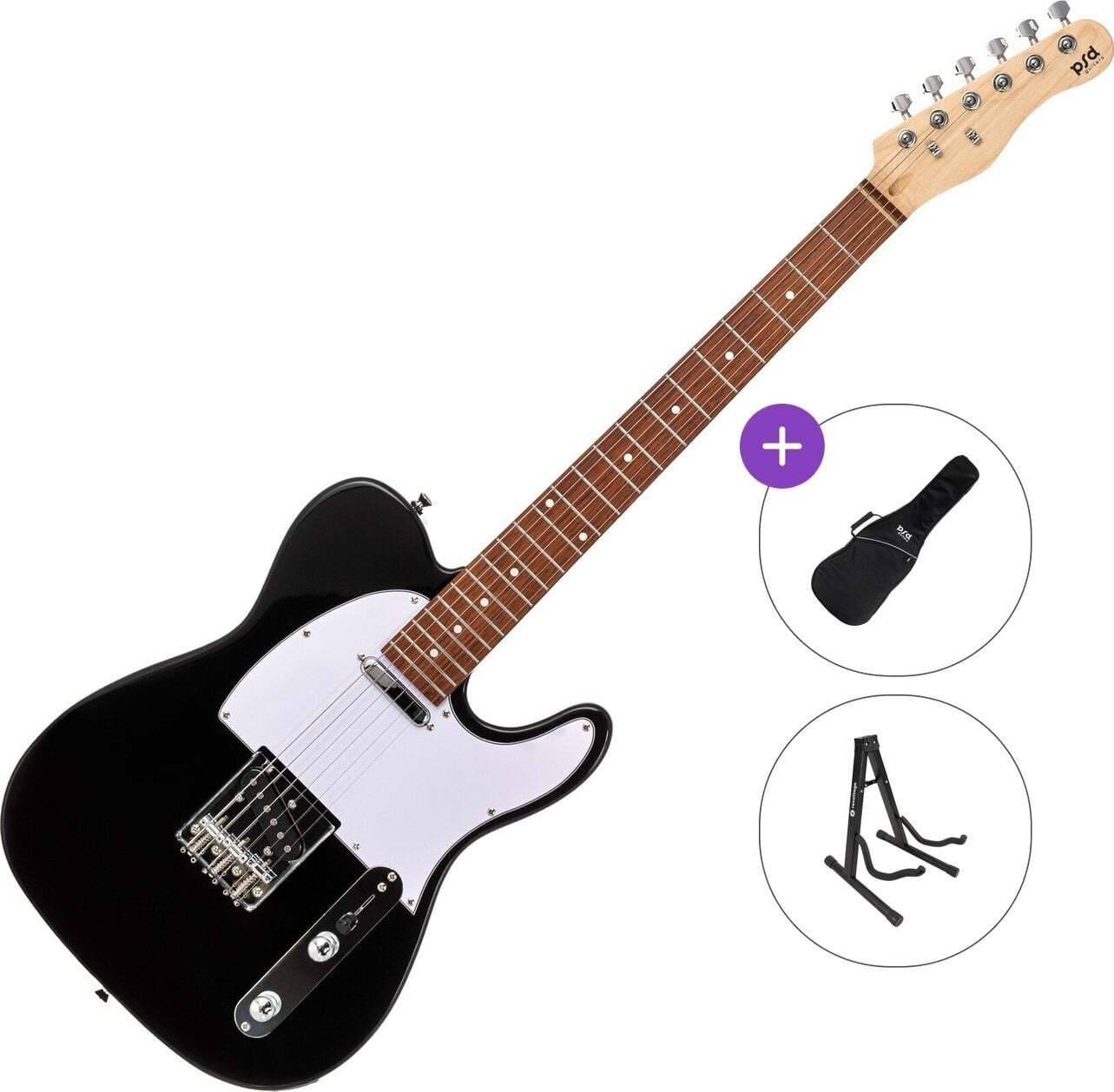 E-Gitarre PSD Guitars TLC-100 Basic SET Black E-Gitarre