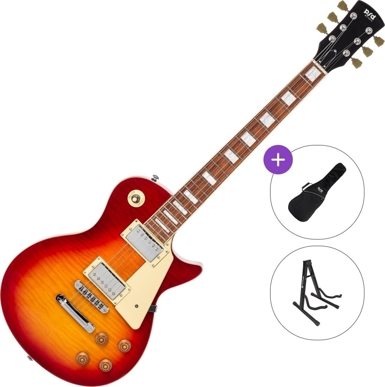 Guitare électrique PSD Guitars LSP-100 Basic SET Cherry Sunburst Guitare électrique