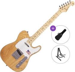 Guitarra elétrica SX STL/ASH Basic SET Natural Guitarra elétrica
