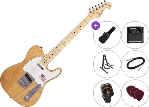 Guitarra elétrica SX STL/ASH Premium SET Natural Guitarra elétrica - 1
