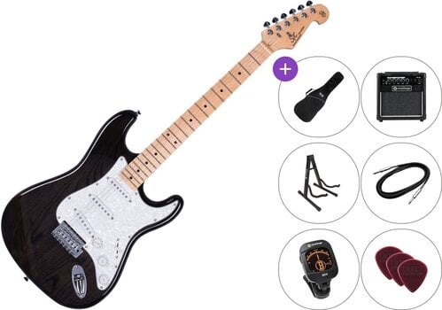 Elektrikitarr SX SST/ASH Premium SET Transparent Black Elektrikitarr - 1