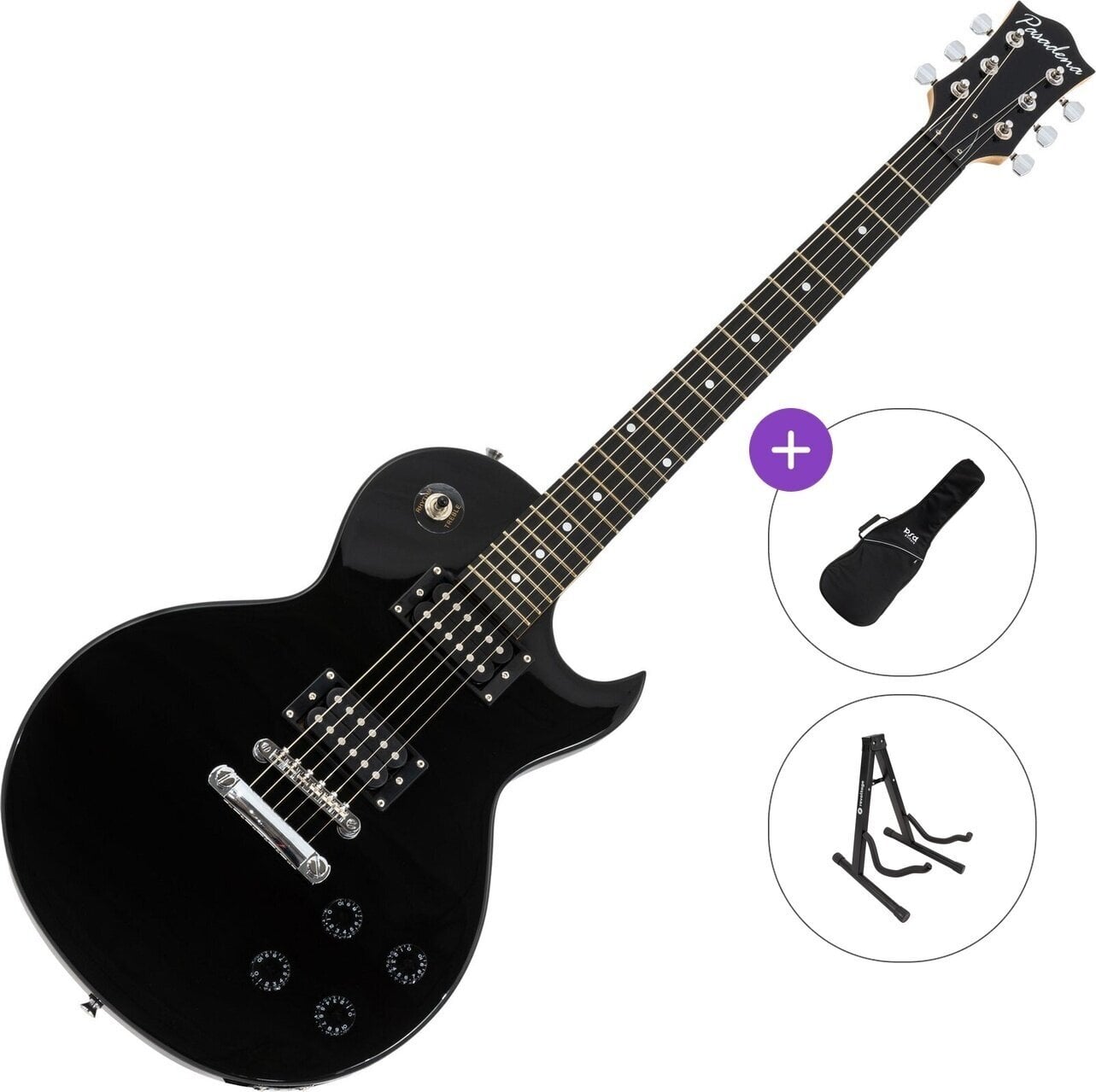 Chitară electrică Pasadena LP-19 Basic SET Black Chitară electrică