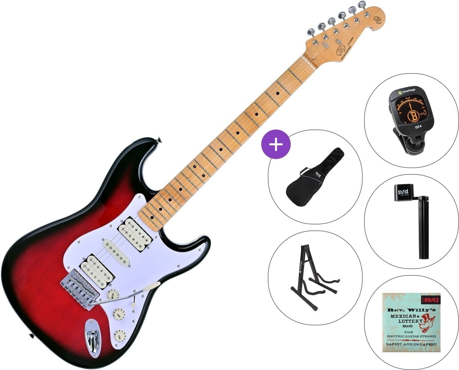 Guitare électrique SX SST57+ /HSH Standard SET 2-Tone Sunburst Guitare électrique