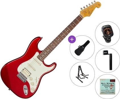 Electric guitar SX SST62+ /HSS Standard SET Candy Apple Red Electric guitar - 1