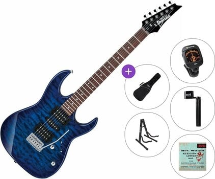Chitarra Elettrica Ibanez GRX70QA-TBB Standard SET Transparent Blue Burst Chitarra Elettrica - 1