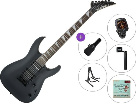 Chitarra Elettrica Jackson JS22 Dinky Arch Top AH Standard SET Satin Black Chitarra Elettrica - 1