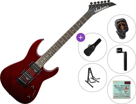 Elektrisk gitar Jackson JS12 Dinky AH Standard SET Metallic Red Elektrisk gitar - 1