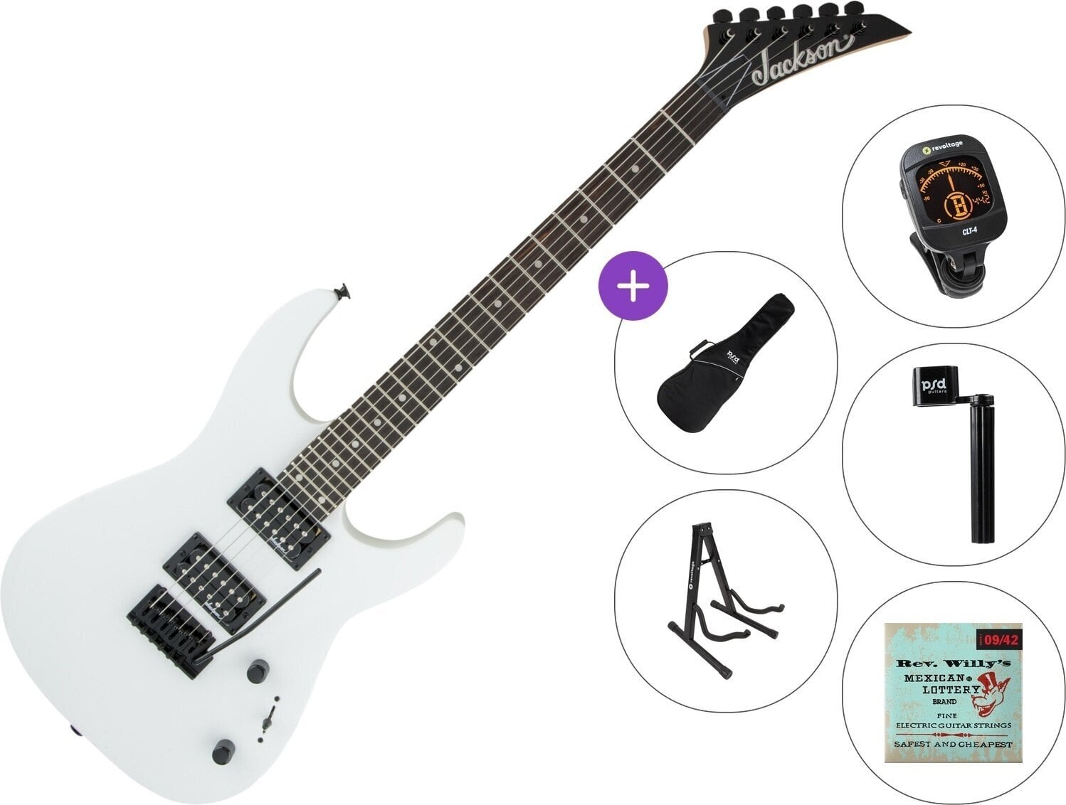 Električna gitara Jackson JS12 Dinky AH Standard SET Snow White Električna gitara
