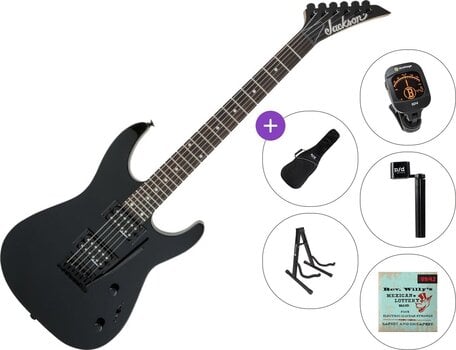 Elektrisk gitar Jackson JS12 Dinky AH Standard SET Black Elektrisk gitar - 1