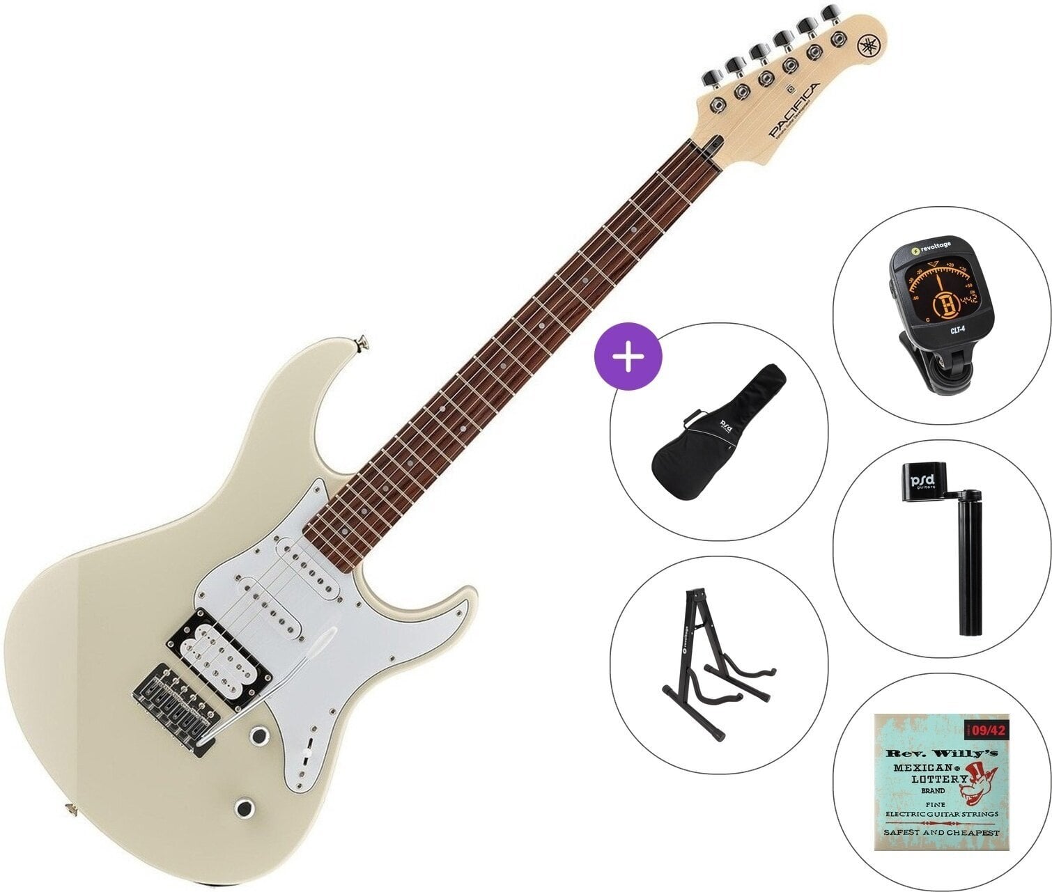 Guitarra elétrica Yamaha Pacifica 112 V Standard SET Vintage White Guitarra elétrica