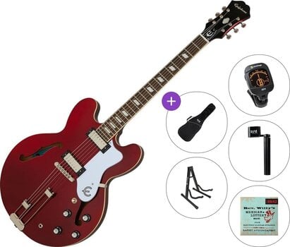 Puoliakustinen kitara Epiphone Riviera Standard SET Sparkling Burgundy Puoliakustinen kitara - 1