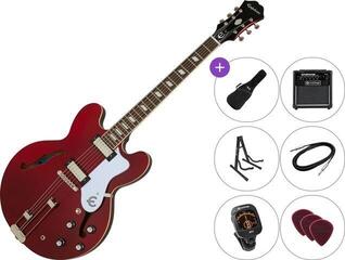 Jazz gitara Epiphone Riviera Premium SET Sparkling Burgundy Jazz gitara
