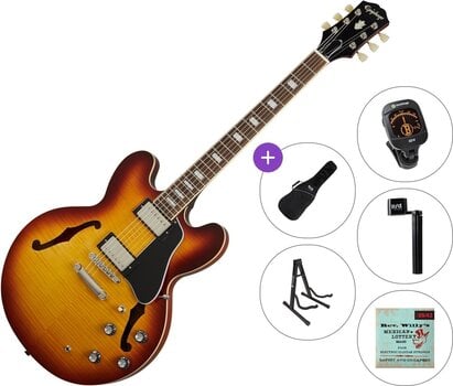 Semi-akustisk gitar Epiphone ES-335 Figured Standard SET Raspberry Tea Burst Semi-akustisk gitar - 1