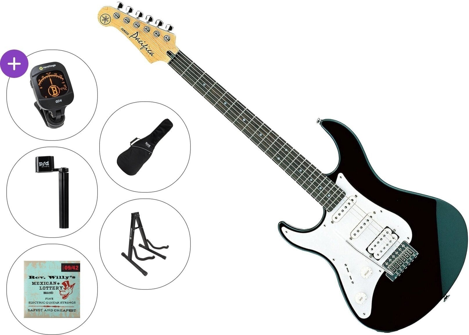 Chitarra Elettrica Yamaha Pacifica 112JL MKII Standard SET Black Chitarra Elettrica