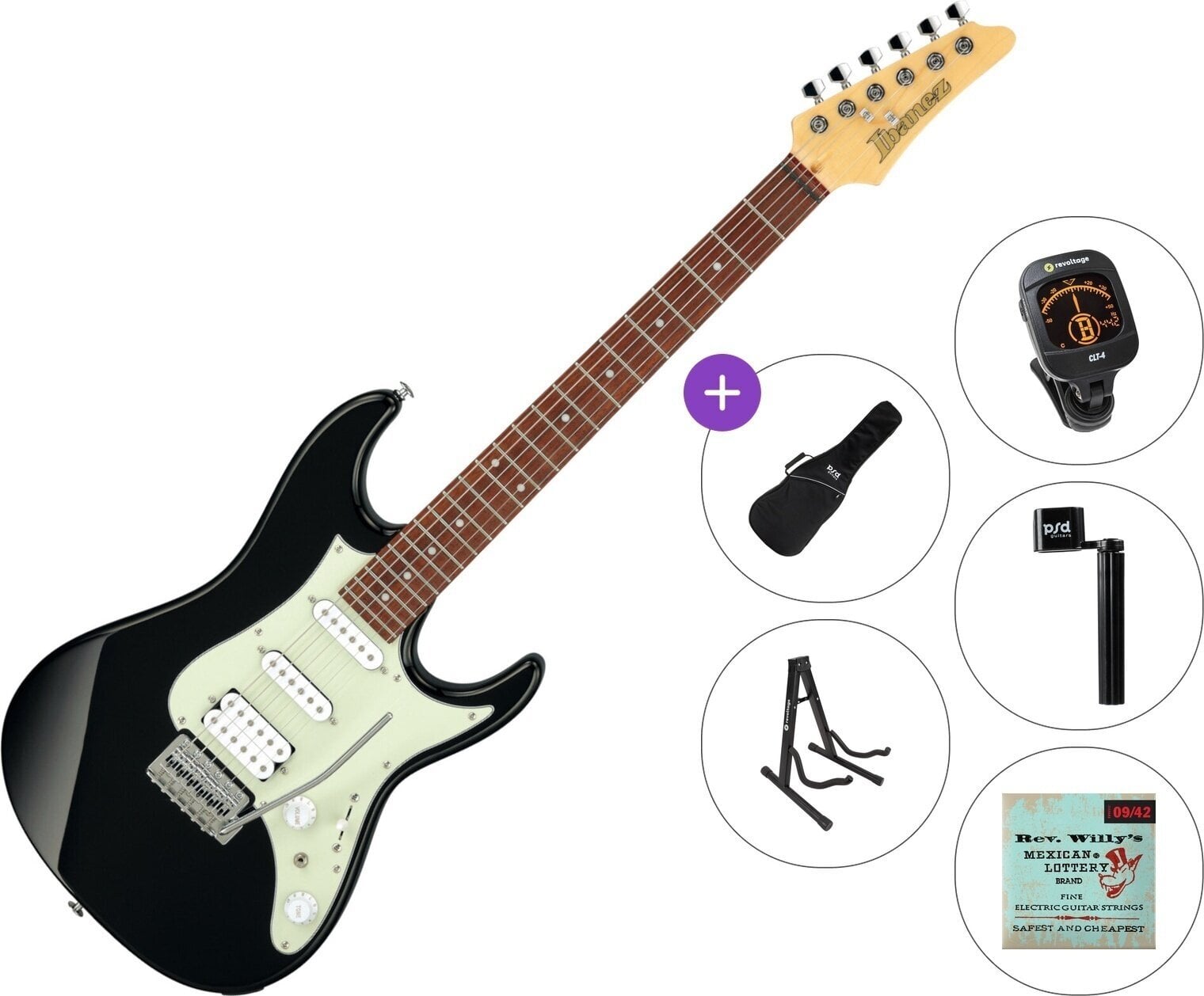 Sähkökitara Ibanez AZES40-BK Standard SET Black Sähkökitara