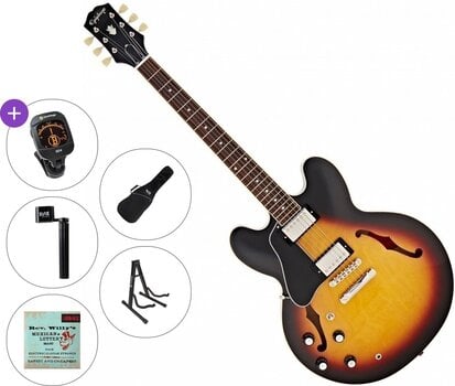 Semi-akoestische gitaar Epiphone ES-335 LH Standard SET Vintage Sunburst Semi-akoestische gitaar - 1