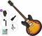 Semi-akoestische gitaar Epiphone ES-335 LH Standard SET Vintage Sunburst Semi-akoestische gitaar