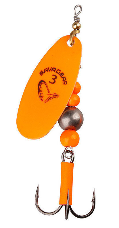 Třpytka Savage Gear Caviar Spinner Fluo Orange 6 g