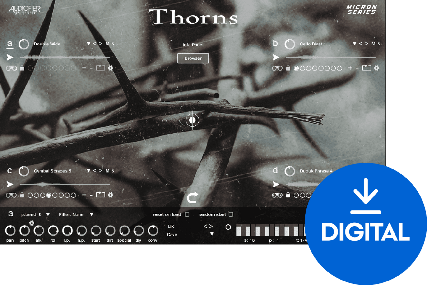 Soundlibraries für Sampler Audiofier Micron THORNS (Digitales Produkt)