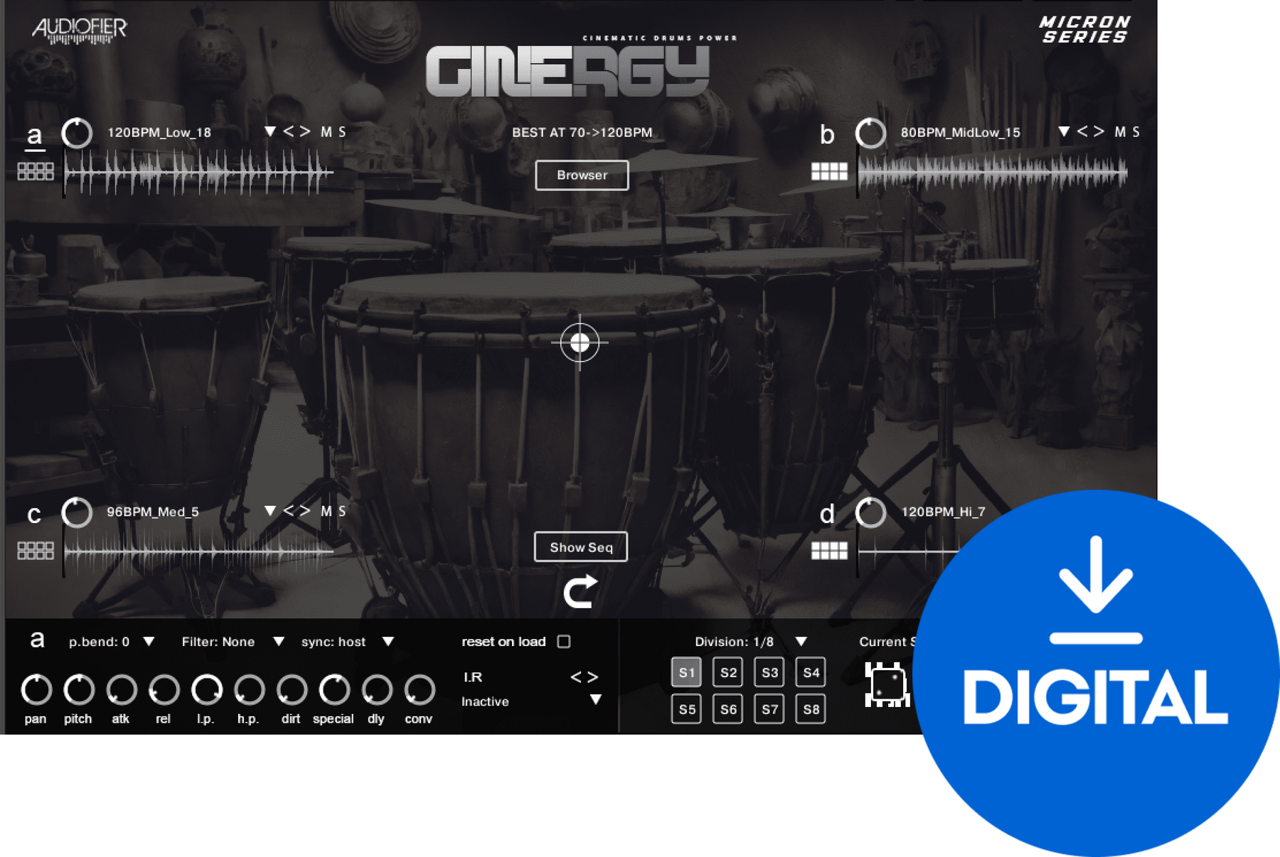 Soundlibraries für Sampler Audiofier Micron CINERGY (Digitales Produkt)