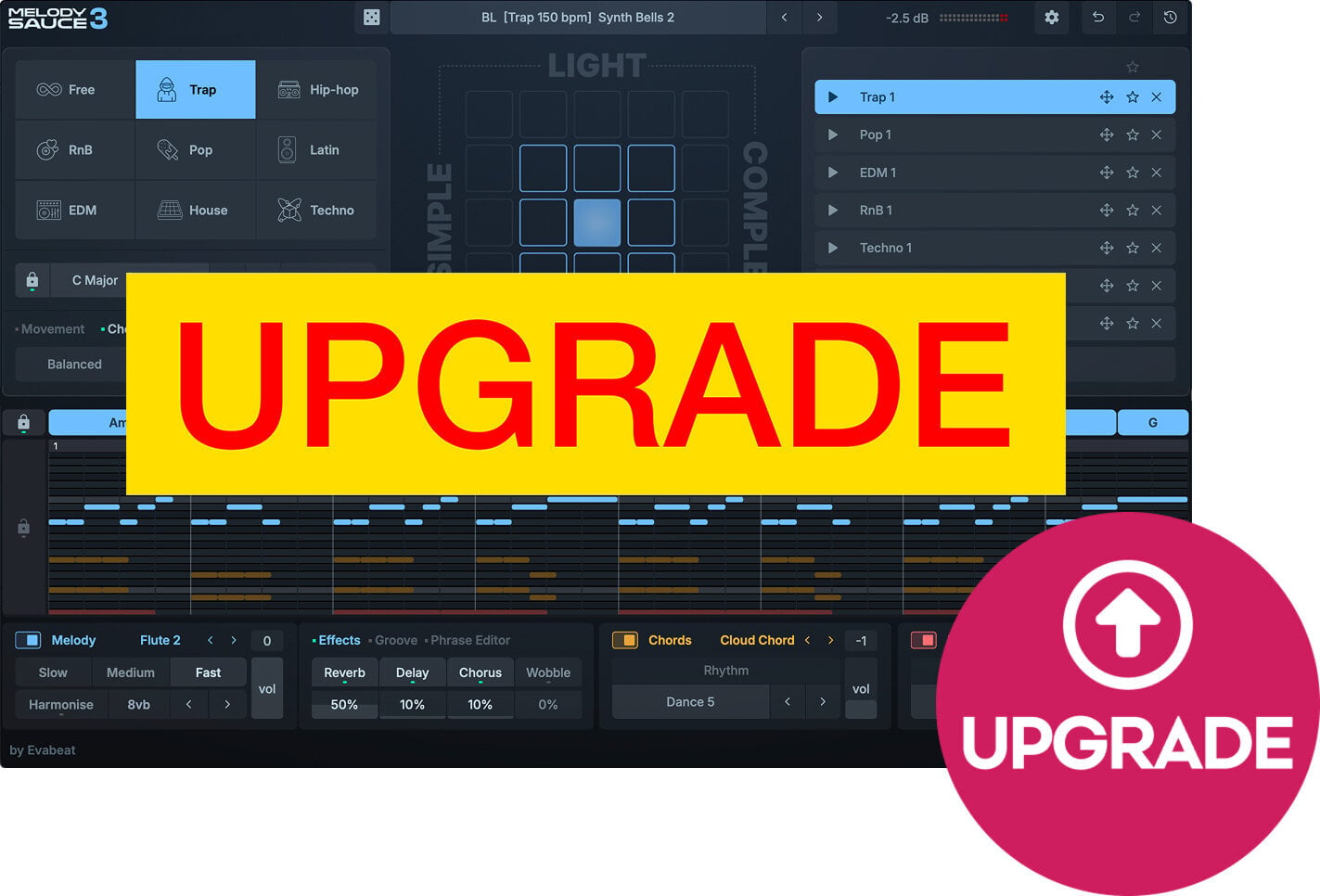 Update / Upgrade / Expansion Evabeat Melody Sauce 3 UPGRADE (Digitaal product)