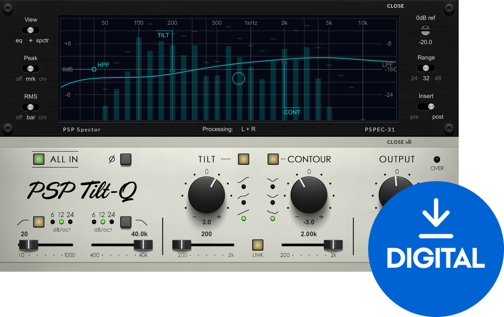 Software Plug-In FX Processor PSP Audioware Tilt-Q (Digital product)