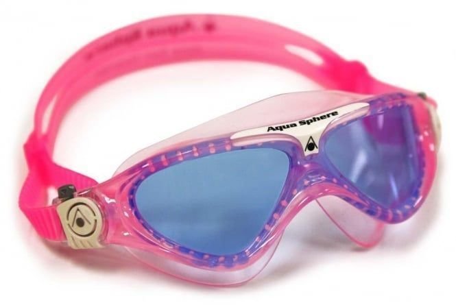Swimming Goggles Aqua Sphere Swimming Goggles Vista Junior Blue Lens Pink/White Junior