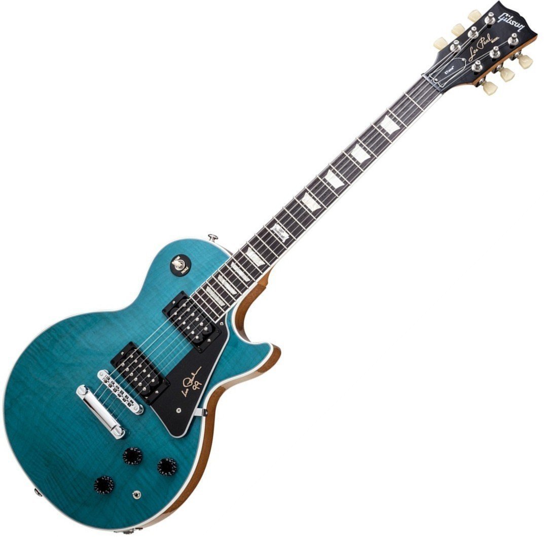 Elektrische gitaar Gibson Les Paul Signature 2014 w/Min Etune Carribean Blue