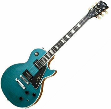 Chitară electrică Gibson Les Paul Signature 2014 w/Min Etune Carribean Blue - 1
