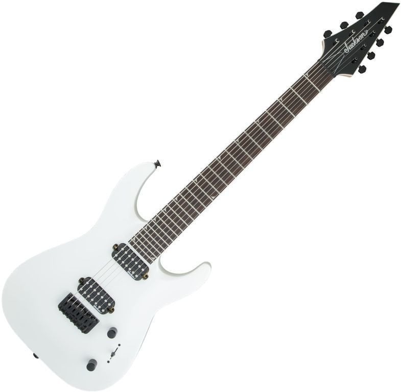 Guitarra elétrica de 7 cordas Jackson JS Series JS32-7 Dinky DKA HT AH Snow White