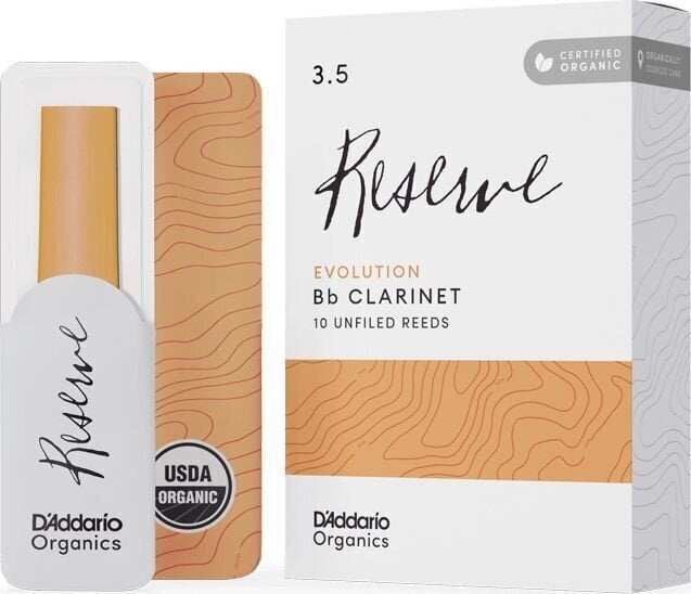 Clarinet Reed Rico Organic Reserve Evolution 3.5 10-pack Clarinet Reed
