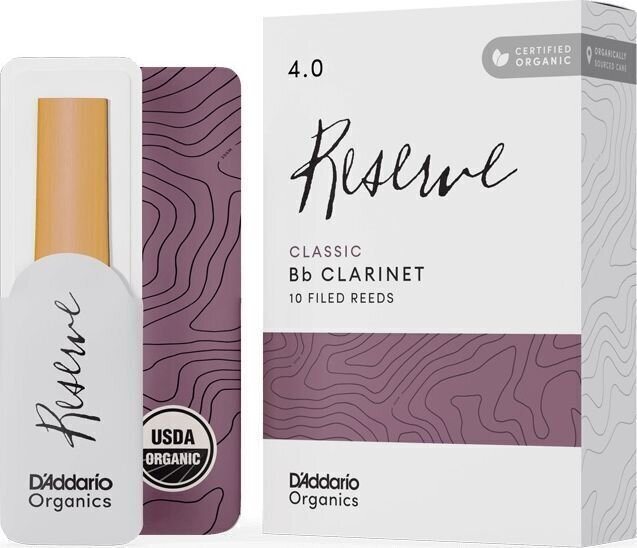 Clarinet Reed Rico Organic Reserve Classic 4.0 10-pack Clarinet Reed