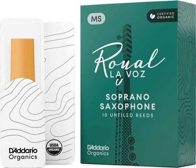 Soprano Saxophone Reed Rico Royal La Voz Medium Soft 10-pack Soprano Saxophone Reed